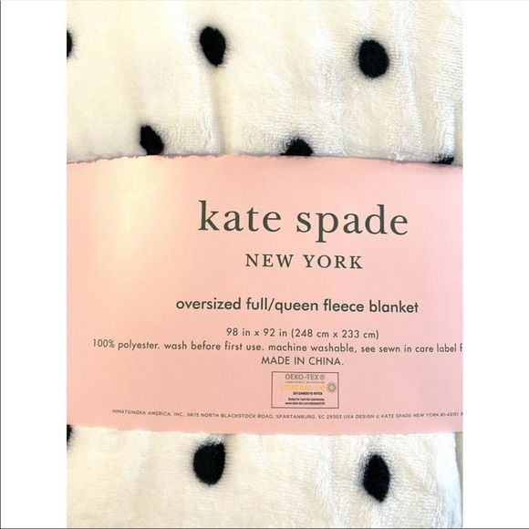 kate spade Bedding Nwt Kate Spade New York Polka Dot Queen Fleece